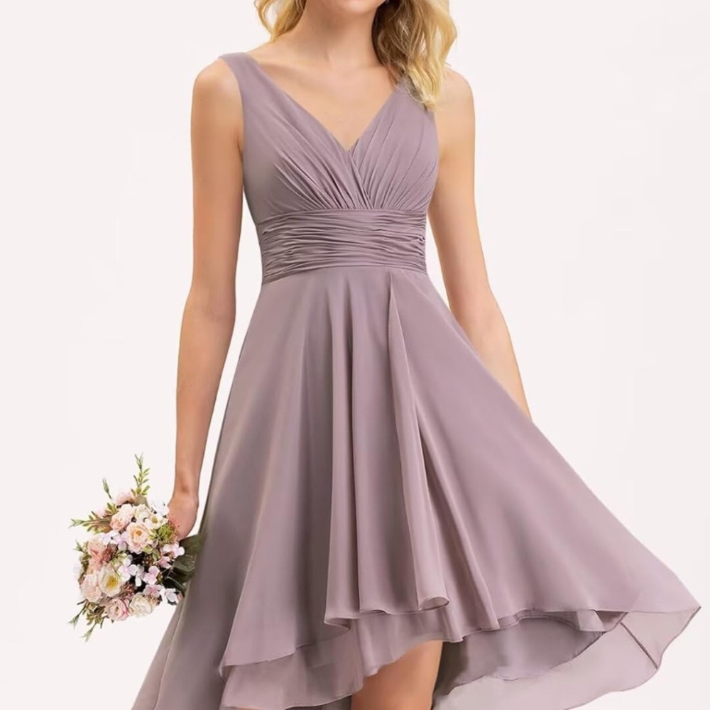 Elegant Mauve Sleeveless Dress